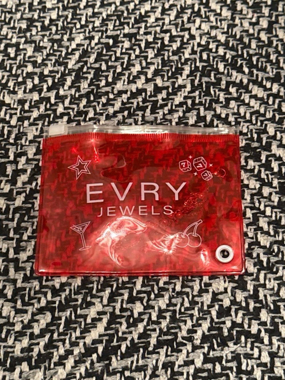 Red Clear Accessory Pouch